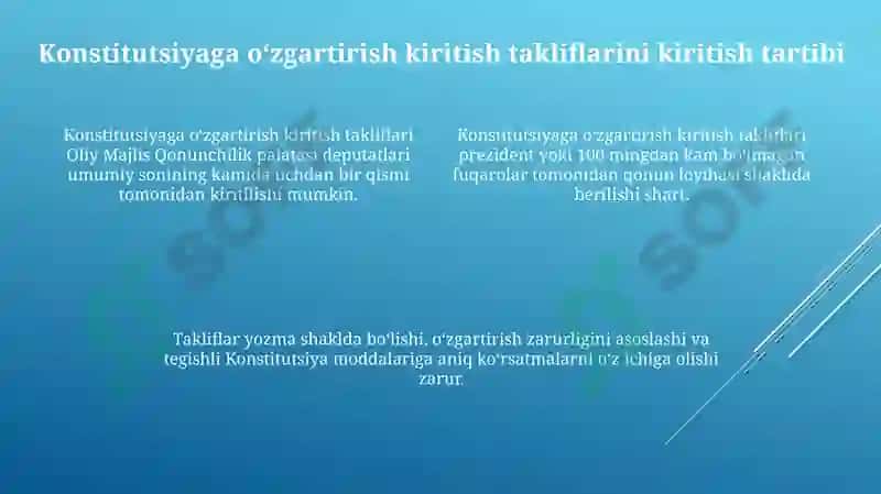 Òzbekiston Respublikasi Konstitutsiyasiga òzgartirish va qòshimchalar kiritish tartibi 4