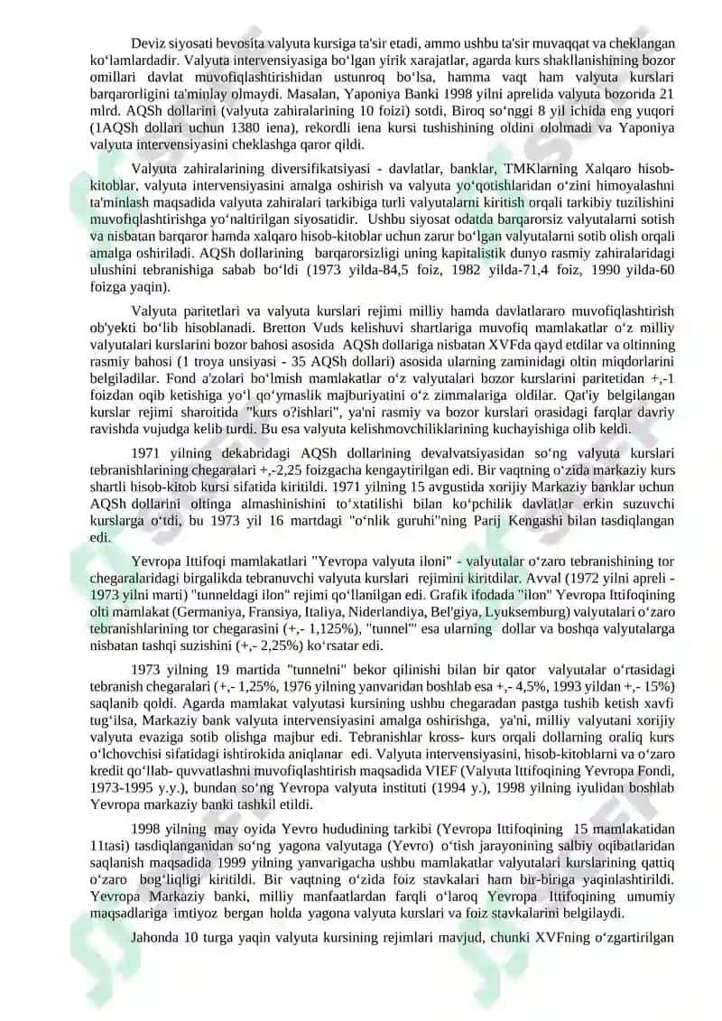 Valyuta munosabatlarini muvofiqlashtirish 4