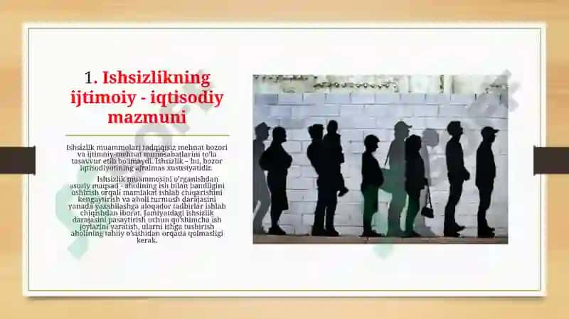 Ishsizlikning kelib chiqish sabablar va namoyon bolish shakllari 4