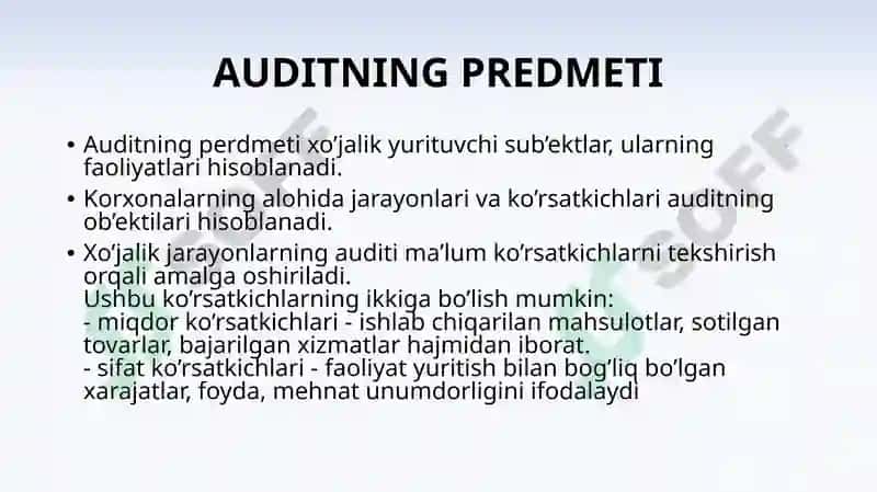 "Auditning mohiyati, uning maqsadi va vazifalari" 4