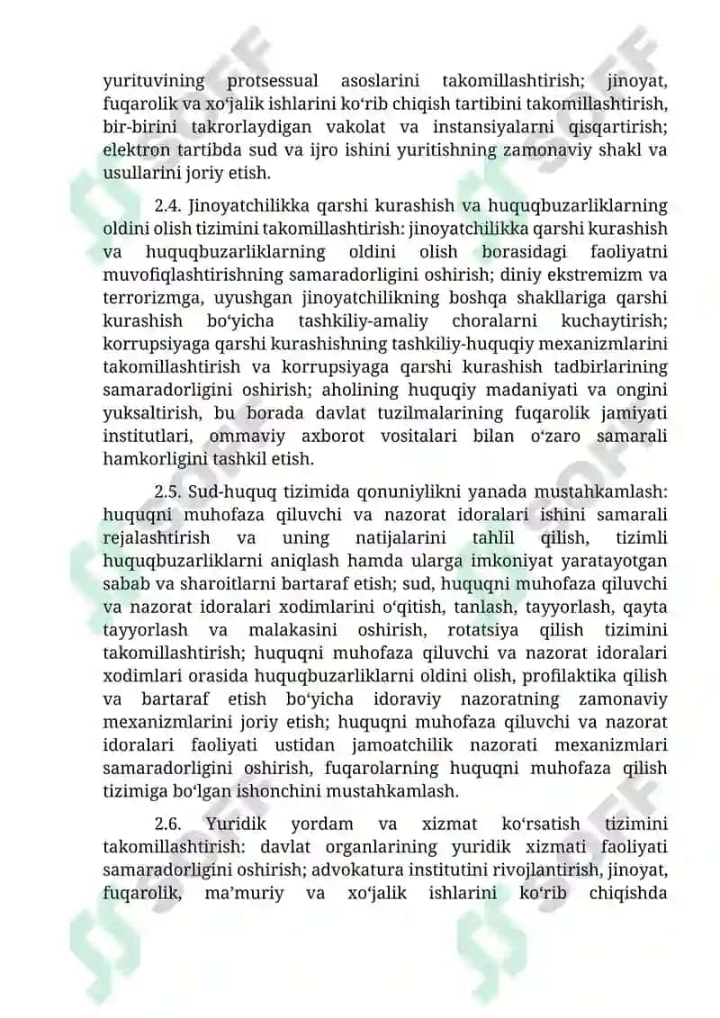 O‘zbеkiston Rеspublikasini yanada rivojlantirish bo‘yicha Harakatlar stratеgiyasi 4