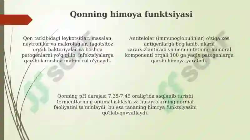 Qonning osmotik bosimi va pH 4