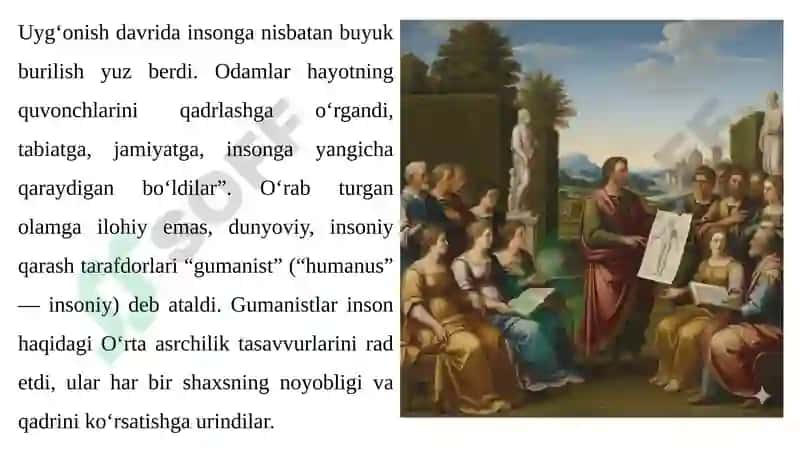 GUMANIZM: G‘ARBIY YEVROPADA YANGI DAVR MADANIYATI VA FANI 4