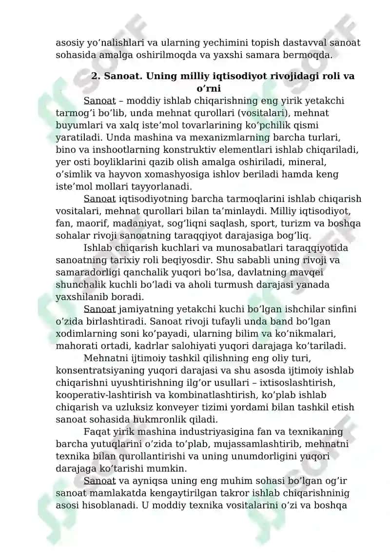 Sanoat-moddiy ishlab chiqarishning eng yirik yetakchi tarmog'i. 4