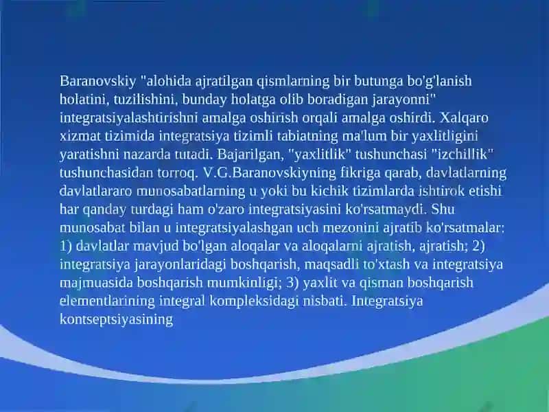 Xalqaro iqtisodiyintegratsiyauning mazmuni va shakllari 4