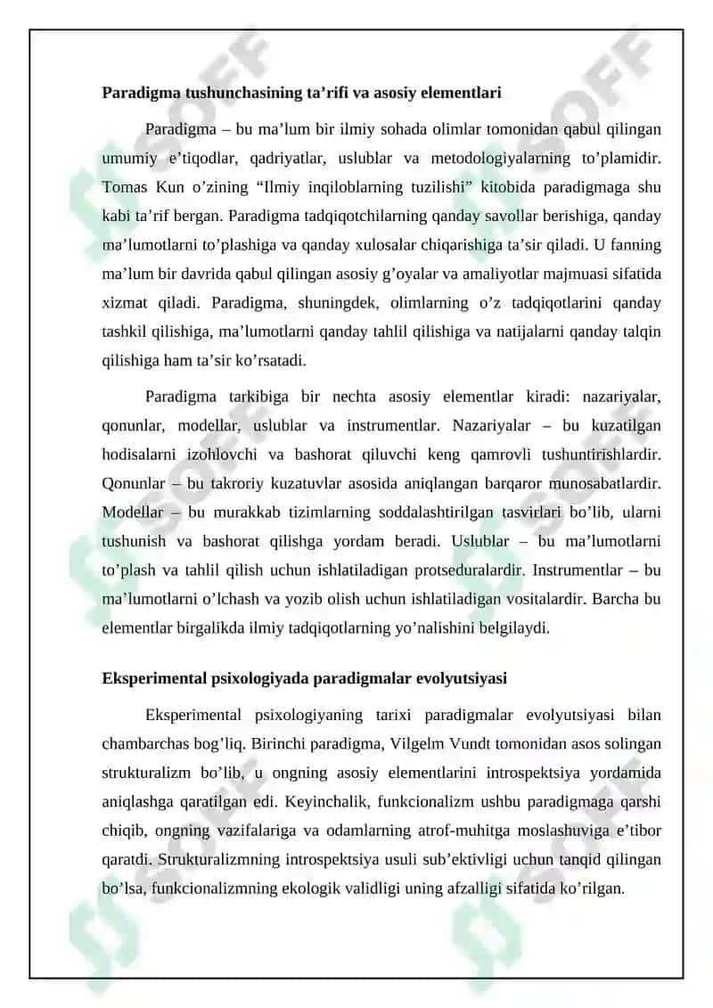 Eksperimental psixologiyada paradigma tushunchasi 4