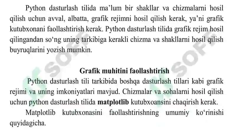PYTHONDA MODULLAR. GRAFIK MODULLAR BILAN ISHLASH 4