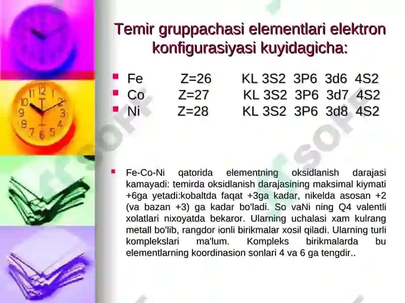 VIII guruxning D-elementlari 4