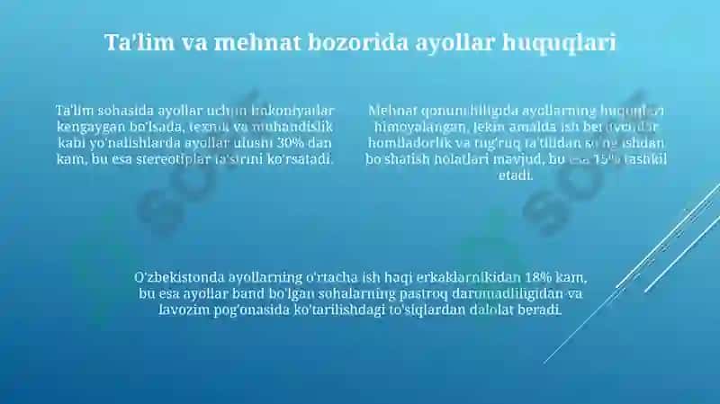 Gender Tengligi va Ayollar huquqlari 4