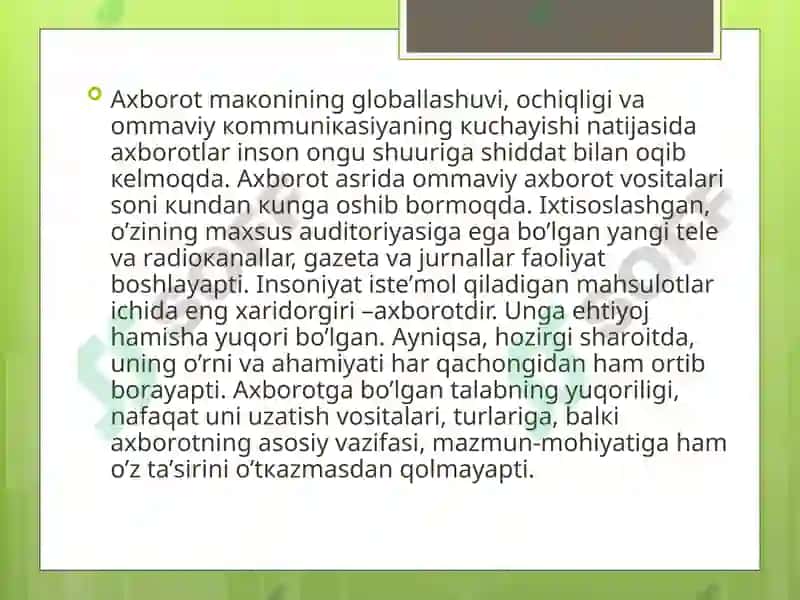 Mediasavodxonlik va axborot madaniyat tushunchasi evolyutsiyasi va dialektikasi 4