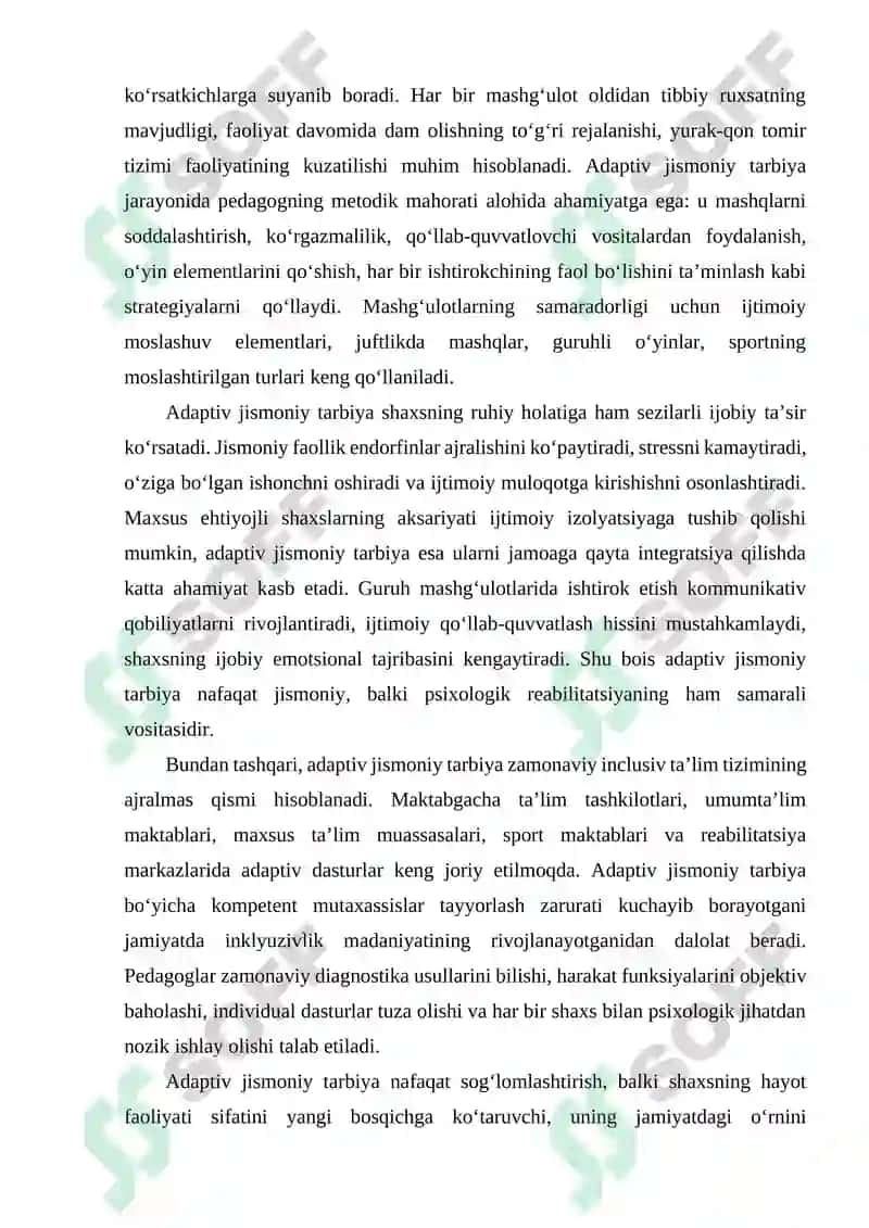 Adaptiv jismoniy tarbiya bo‘yicha o‘rganish usullari 4