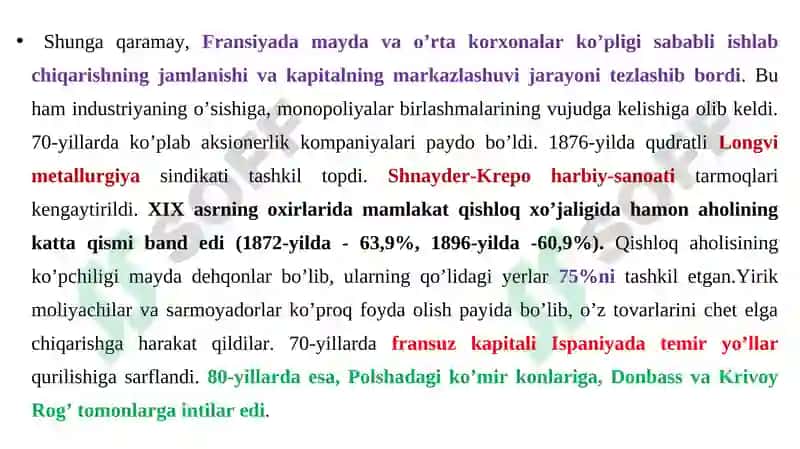 Yevropa va AQSH XIX asrning oxiri- XXasr boshida 4