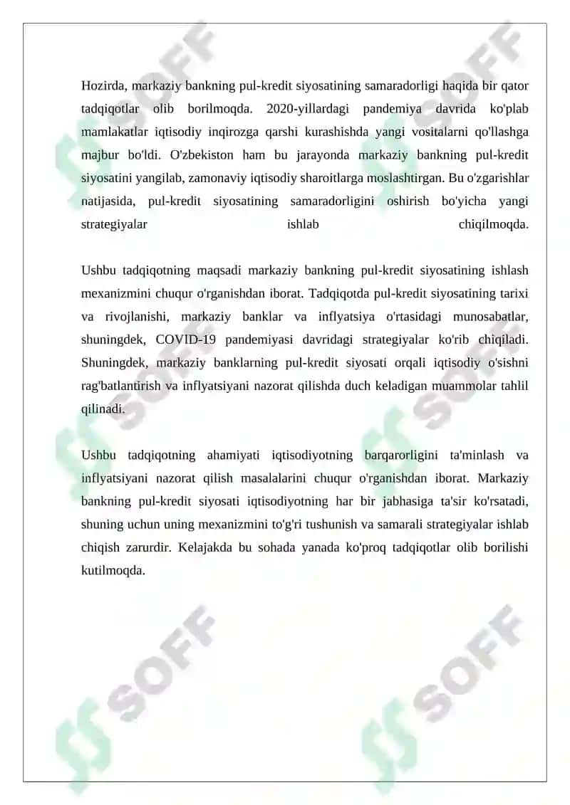 Markaziy Bankning Pul-Kredit Siyosating Ishlash Mekanizmi 4