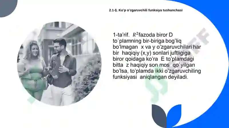 Ko`p o`zgaruvchili funksiya hosilasi va differensiali 4