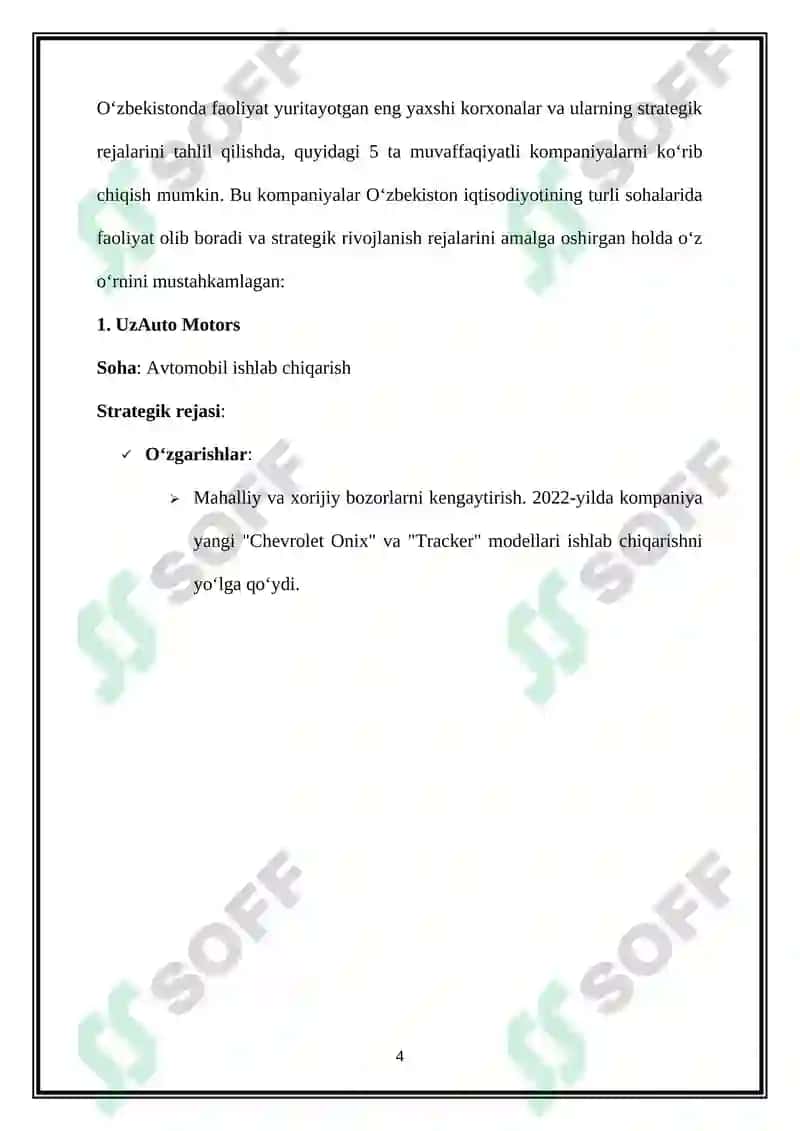 XALQARO MARKETING STRATEGIYASINI ISHLAB CHIQISH VA AMALGA OSHIRISH O’RGANISH 4