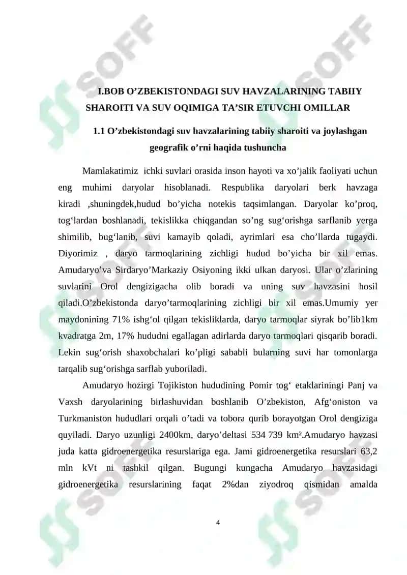 O’ZBEKISTON HUDUDIDAGI GIDROTEXNIK INSHOOTLARINING GEOGRAFIK JOYLASHUVI VA AHAMIYATI 4