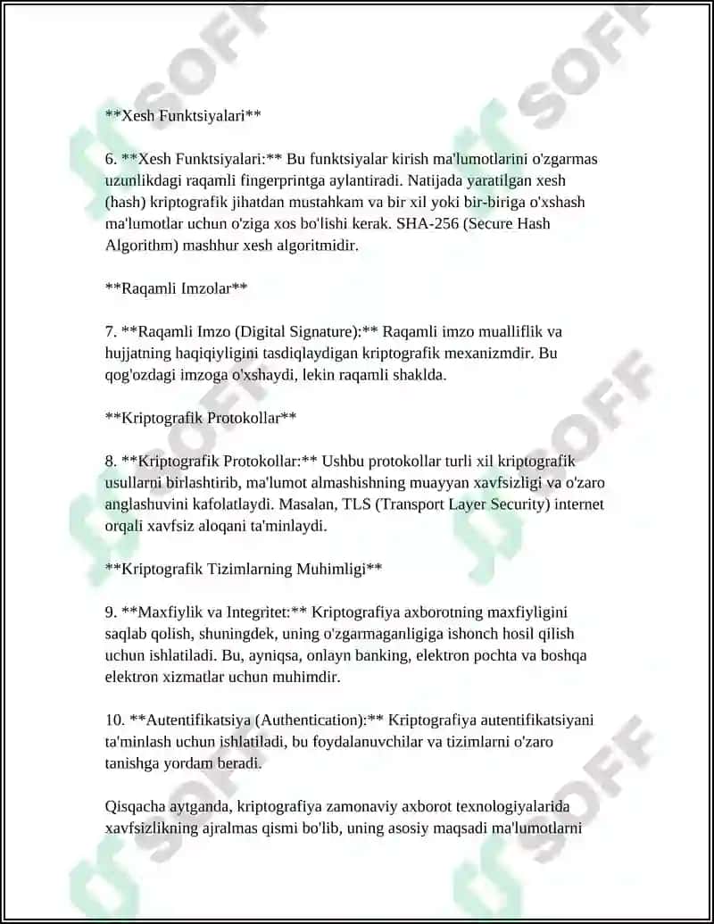 AXBOROTNI XIMOYALASHNING KRIPTOGRAFIK USULLARI 4