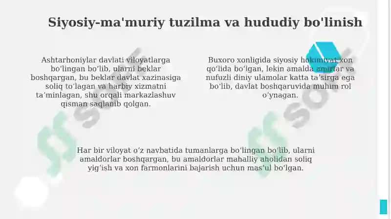 Ashtarxoniylar davlati tarixiy geografiyasi 4