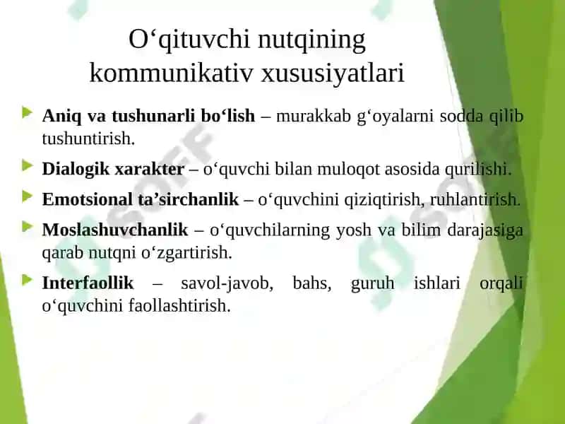 O‘qituvchi nutqining kommunikativ xususiyatlari 4