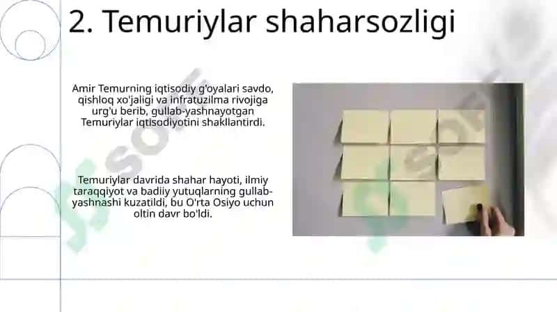 Amir Temur va temuriylar davridagi iqtisodiy g'oyalar 4