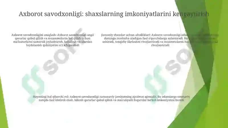 Axborot Inson Hayotining Ajralmas Qismi Sifatida 4