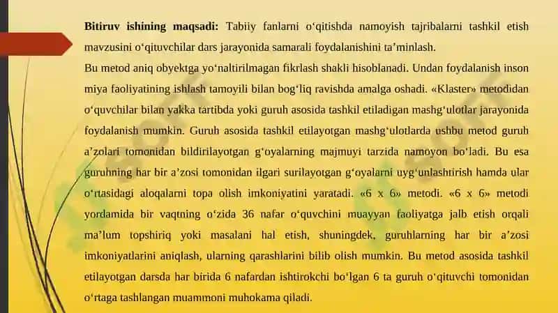 Tabiiy fanlarni o'qitishda namoyish tajribalar, ularni o'tkazish metodikasi 4