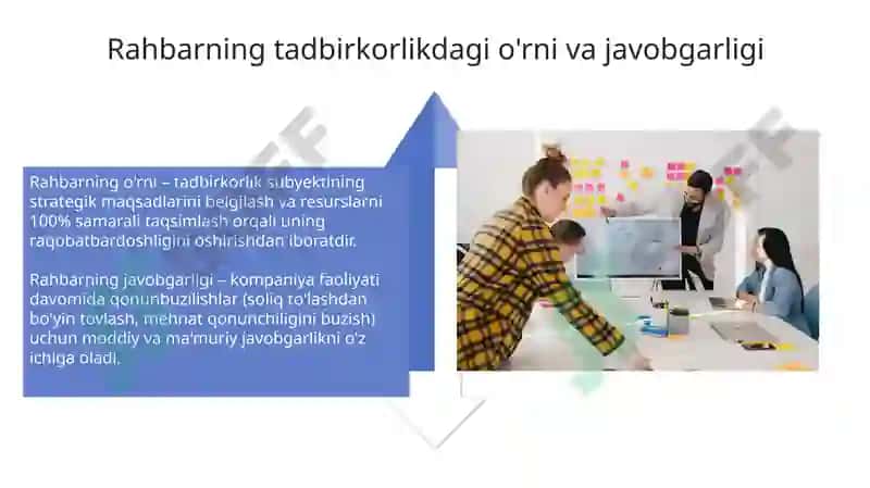 Tadbirkorlik faoliyatida tadbirkor va rahbar masuliyati 4
