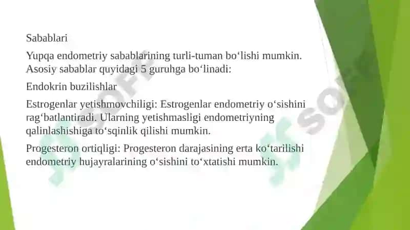 yupqa endometriy ginikalogiya, akusherlik 4