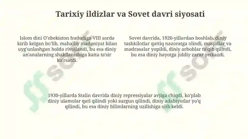 O'zbekistonda din va diniy tashkilotlarga munosabat 4