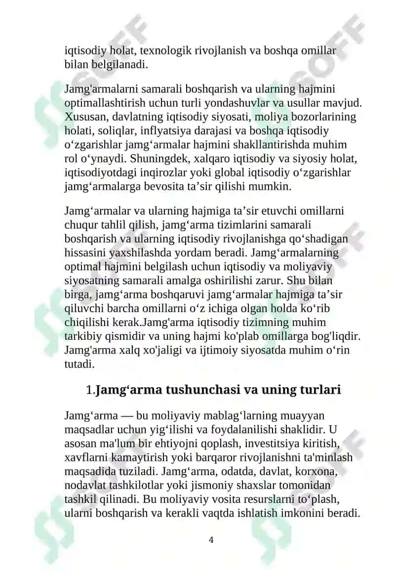 Jamg'arma va uning hajmiga tasir etuvchi omillar 4