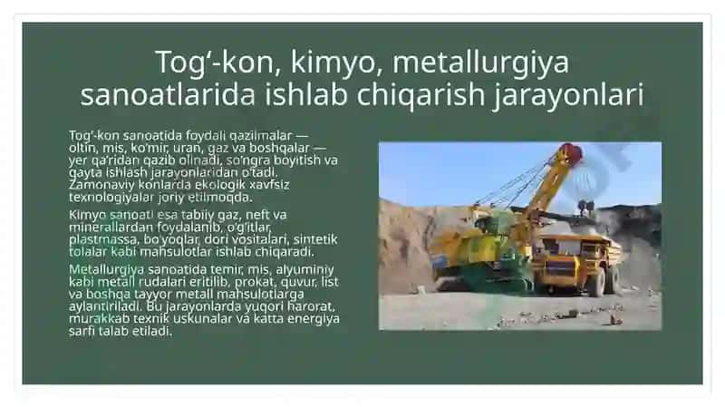 Tog’-kon, kimyo, metallurgiya sanoati va atrof-muhit muhofazasi 4