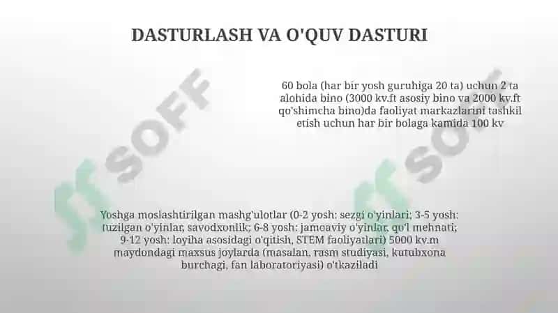 Turli yosh guruhlarida faoliyat markazlarini tashkil etish 4