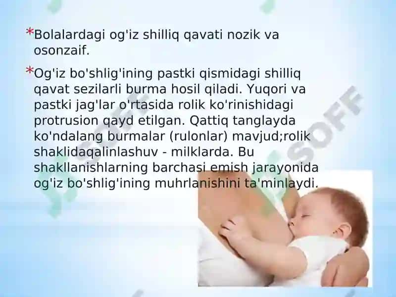 Bolalarda ovqat hazm qilish tizimining anatomik va fiziologik xususiyatlari 4
