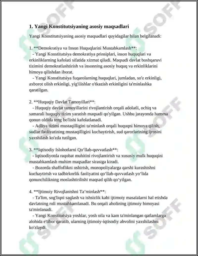 YANGI TAXRIRDAGI KONSTITUTSIYANING QABUL QILINISHI VA UNGA BOʻLGAN HAYOTIY ZARURAT 4