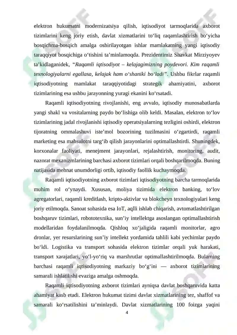 RAQAMLI IQTISODIYOTNI AXBOROT TIZIMI 4