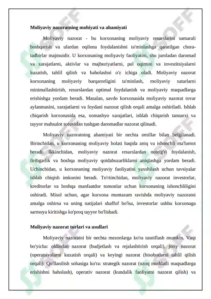 Moliyaviy nazoratning asosiy tushunchalari va turlari 4