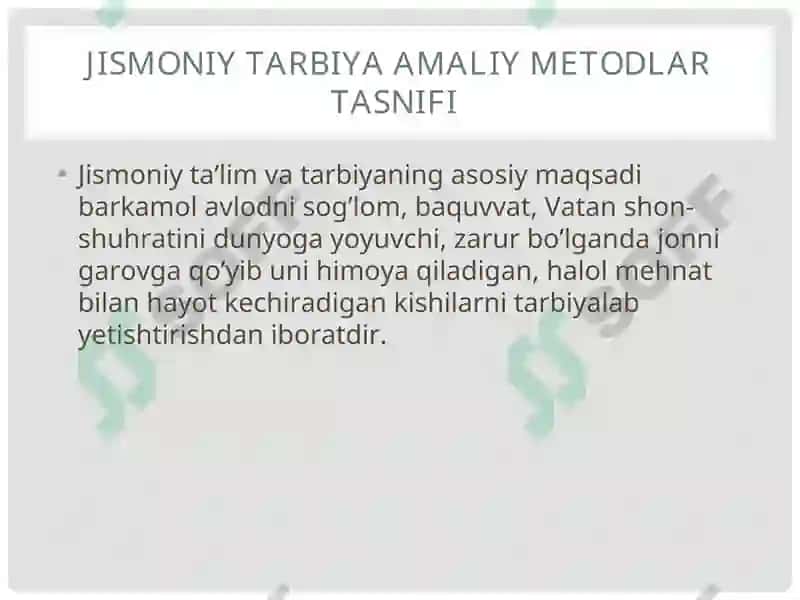 Jismoniy Tarbiya Mashg'ulotlari 4