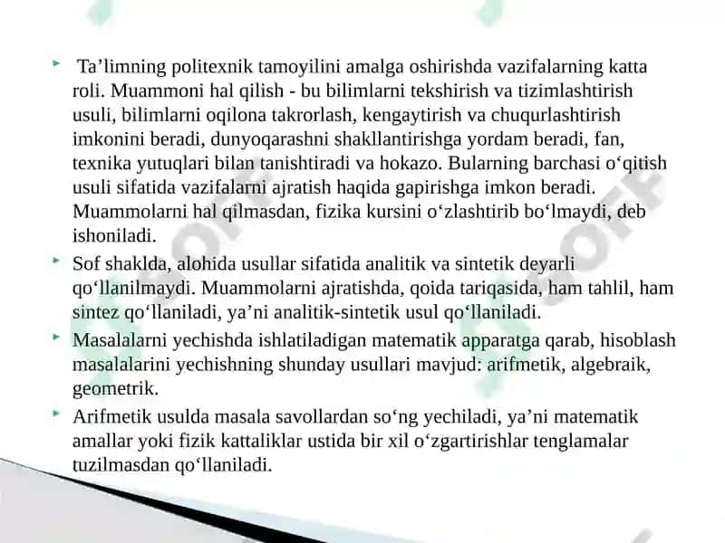 Jismoniy Masalalar 4