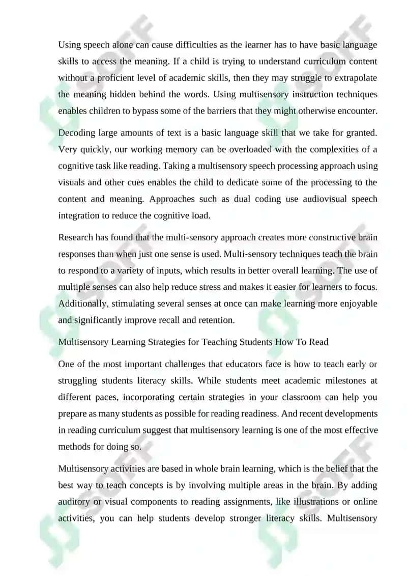 Multisensory Learning Strategies 4