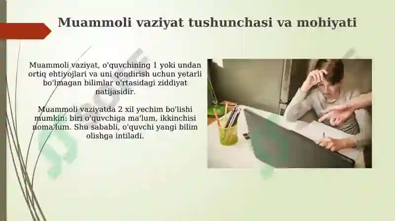 Muammoli vaziyatlardan foydalanish 4
