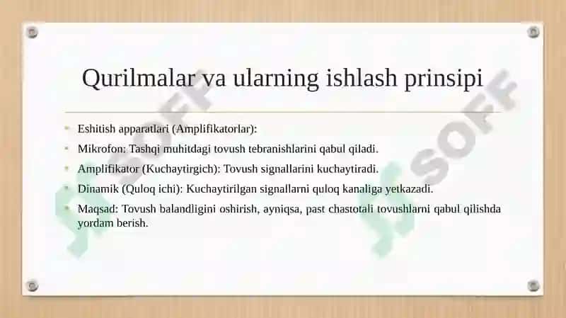 Eshitish sistemasining fizik hususyatlarini buzilishini tiklochi qurilma. 4