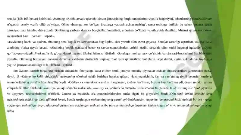 Temuriylar davriga oid iqtisodiy g'oyalar 4
