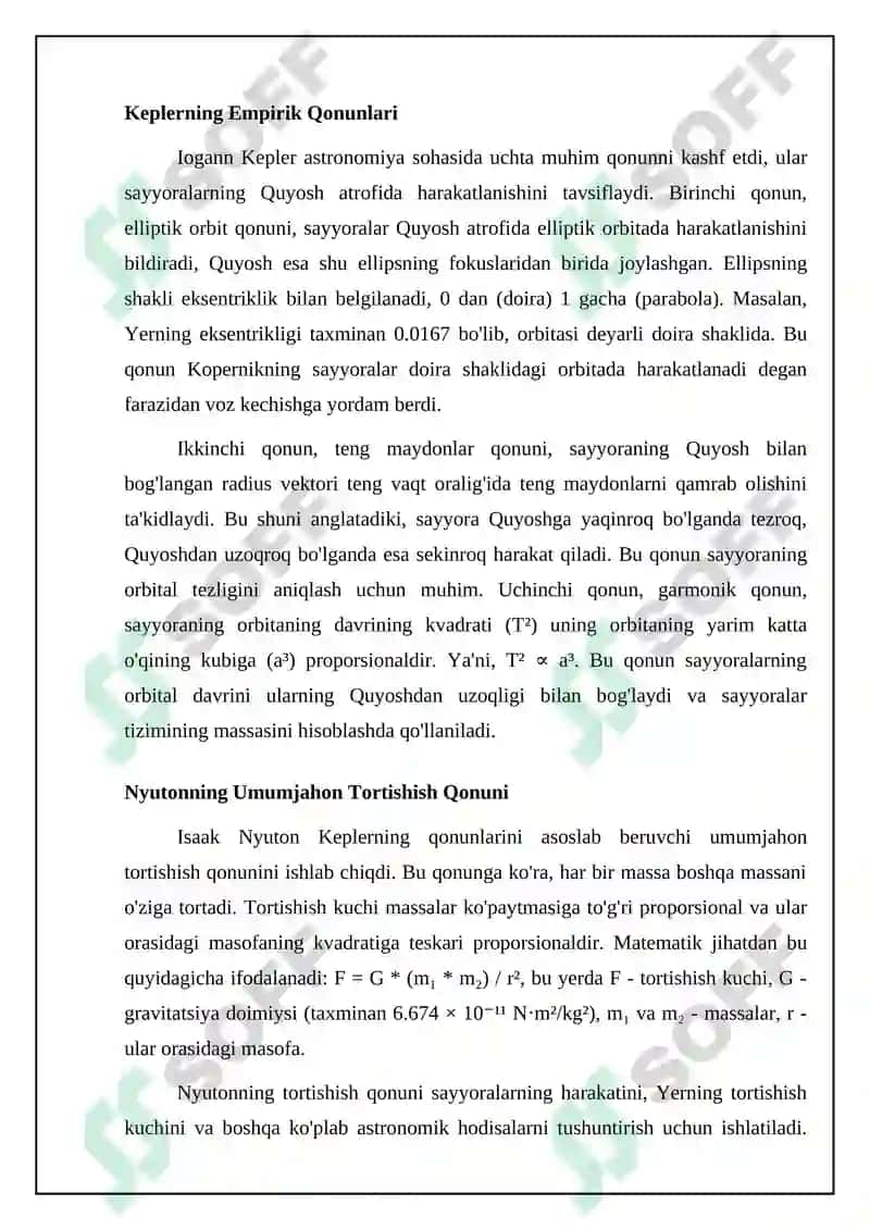 Kepler qonunlari 4