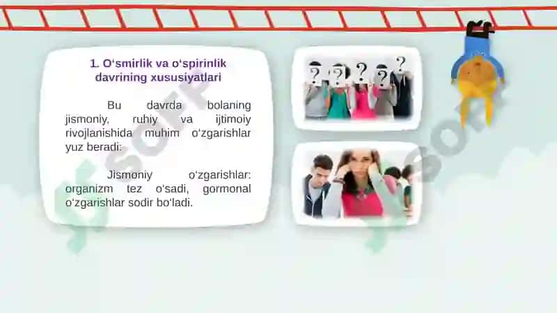 O'smirlik va o'spirinlik davrlarida o'qitish va o'zlashtirish tarbiyaning maqsadi. 4