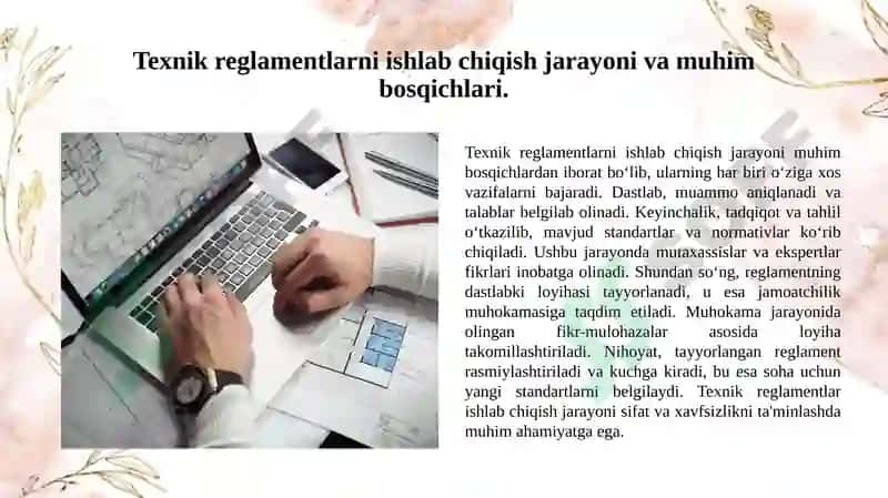 Texnik reglamentlarning turlari va ularni ishlab chiqish 4