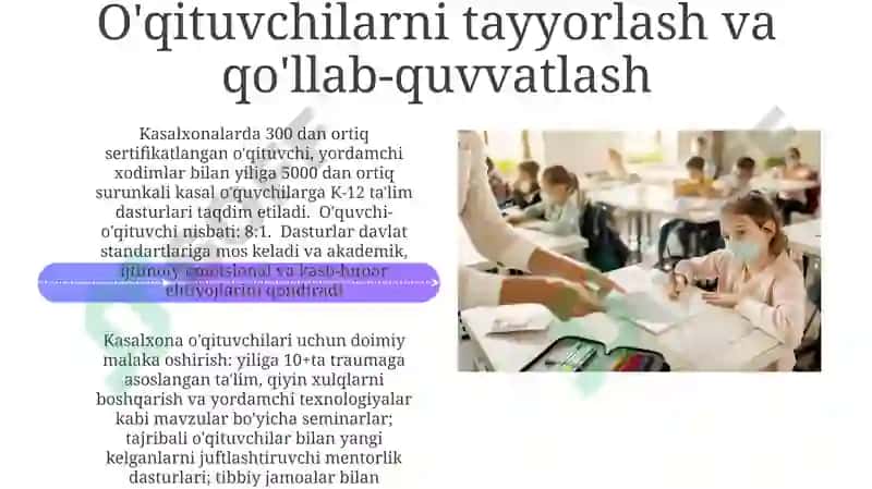 Chet ellardagi shifoxonalarda uzoq davolanuvchi maktab o‘quvchilarning ta'limi 4