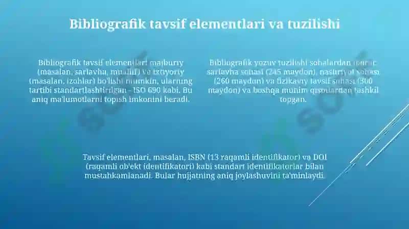 Rasmiy hujjatlarni biblografik tavsiflash 4