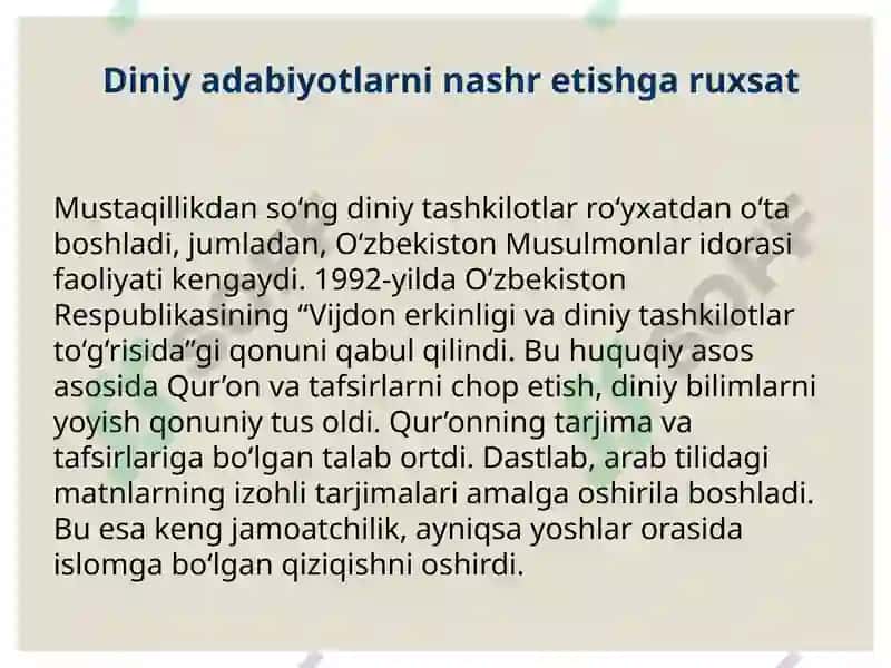 Mustaqillik yillarida Qur'onning o'zbek tiliga tarjima qilinishi va tafsirlari haqida 4