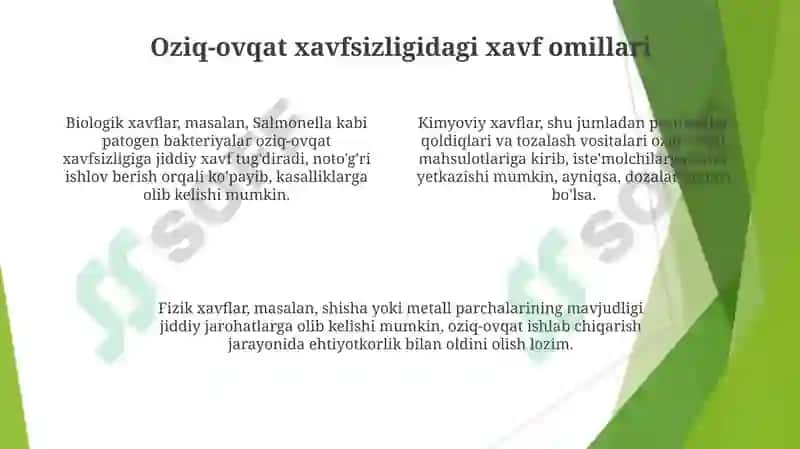 Oziqovqat maxsulotlari xavfsizligi 4