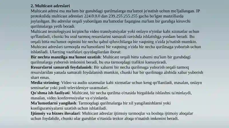 Maxsus adreslar 4